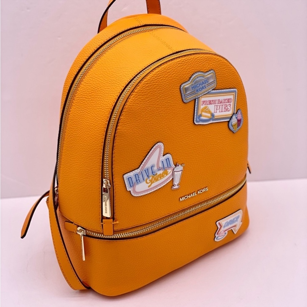Michael Kors Mustard Backpack with Patches - Picture 9 of 14
